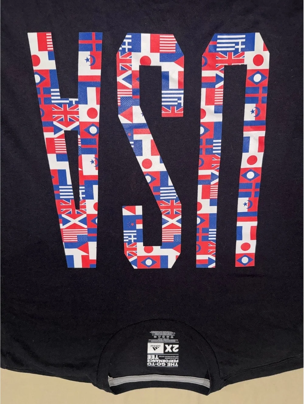 Adidas Climacool black USA graphic T-shirt